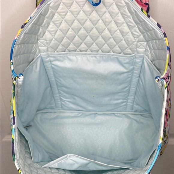 Vera Bradley Blue and Purple Travel Bag with Floral Design - Picture 7 of 8